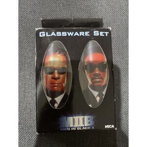 2002 Vintage Neca Men In Black 2 Glassware Set 2 Pack NIB Rare
